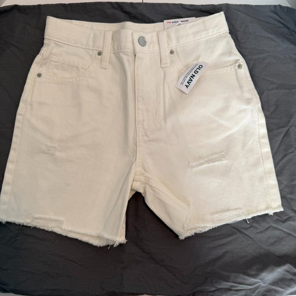 Girl's Shorts - Old Navy - White Denim - Size 10-New w/ tags